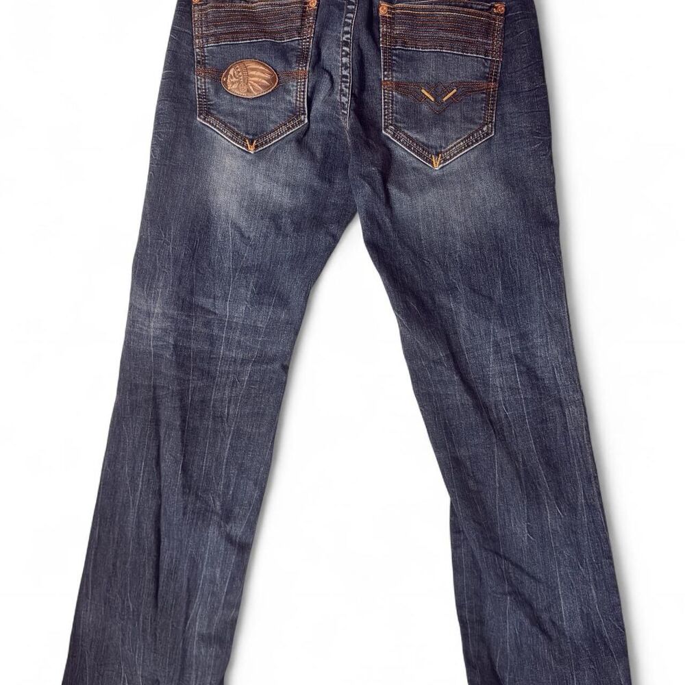 (2005-2009) Affliction AC Motor Club Bootcut Jeans - Blue - 32x32